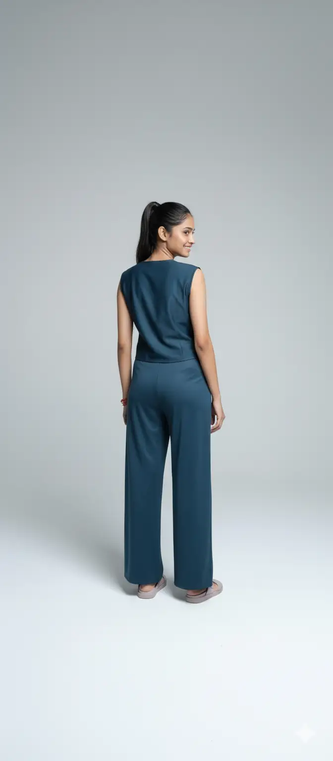 midnight blue sleeveless flowy co ord set for women – casual & daily wear outfit midnight blue sleeveless flowy co ord set for women – casual & daily wear outfit